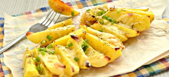 картошка в духовке запеченная дольками с сыром