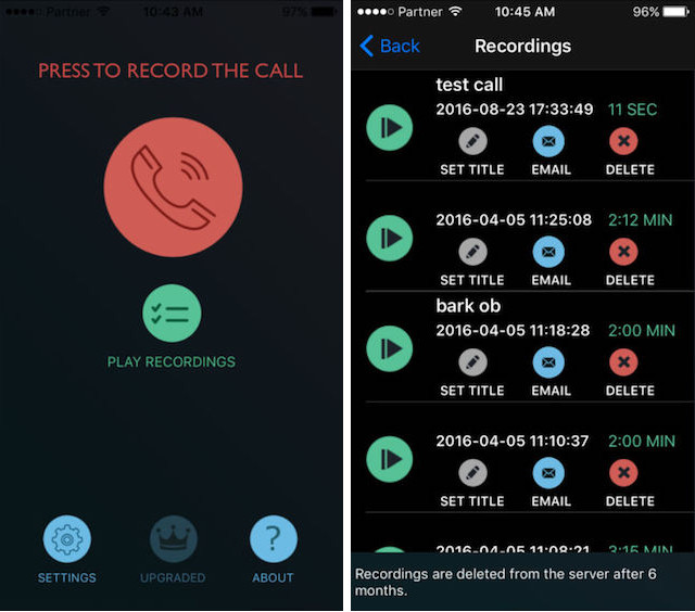приложение для записи разговоров на айфоне callrec lite