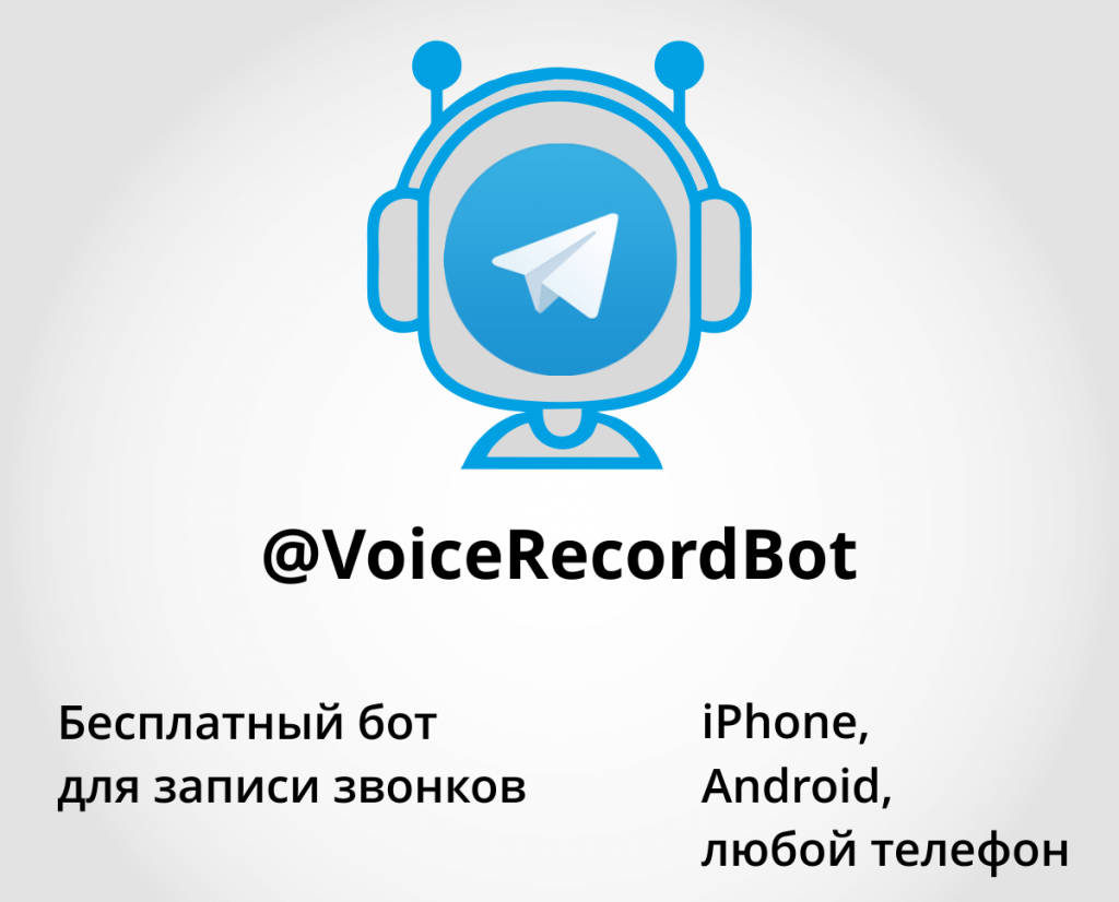 телеграм-бот @voicerecordbot